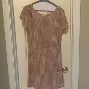 Brown, red silk Joie dress